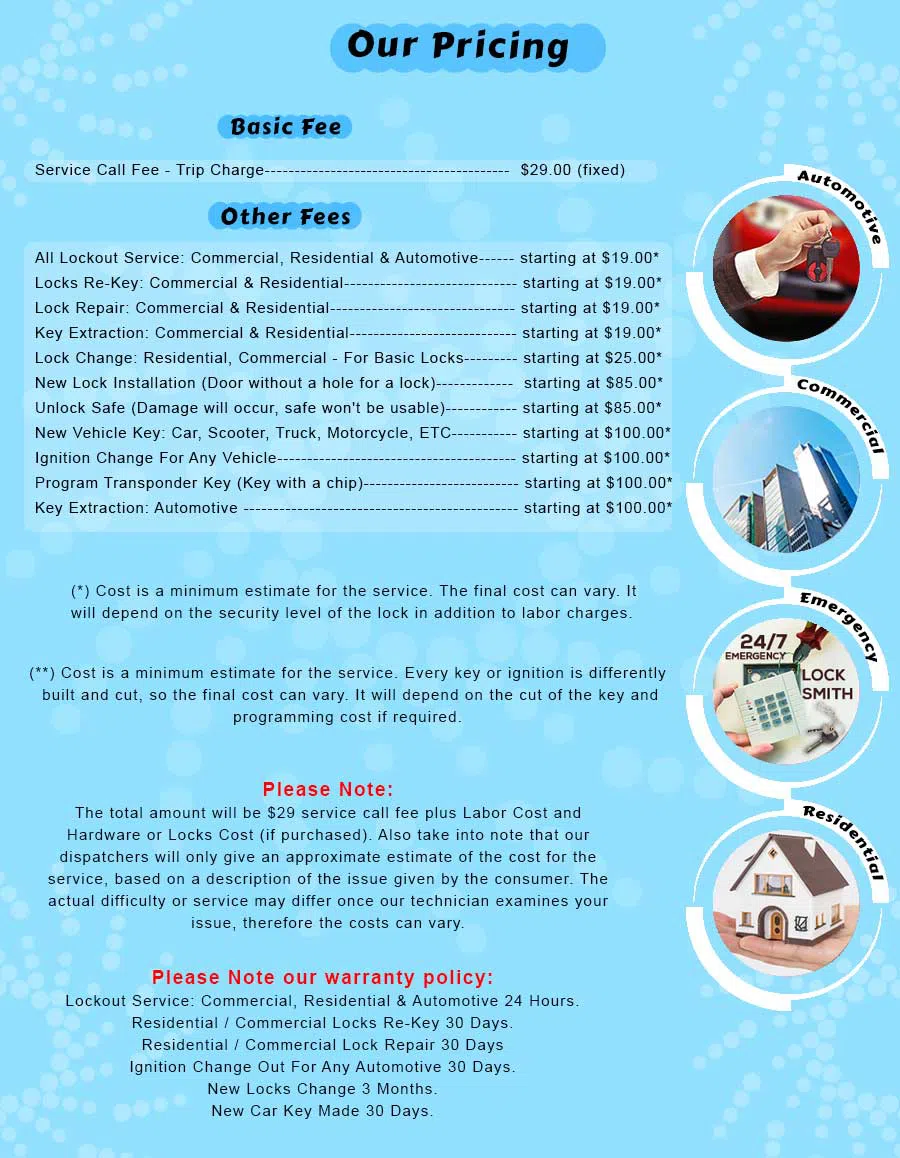 Lock Locksmith Services Sarasota, FL 941-677-7275